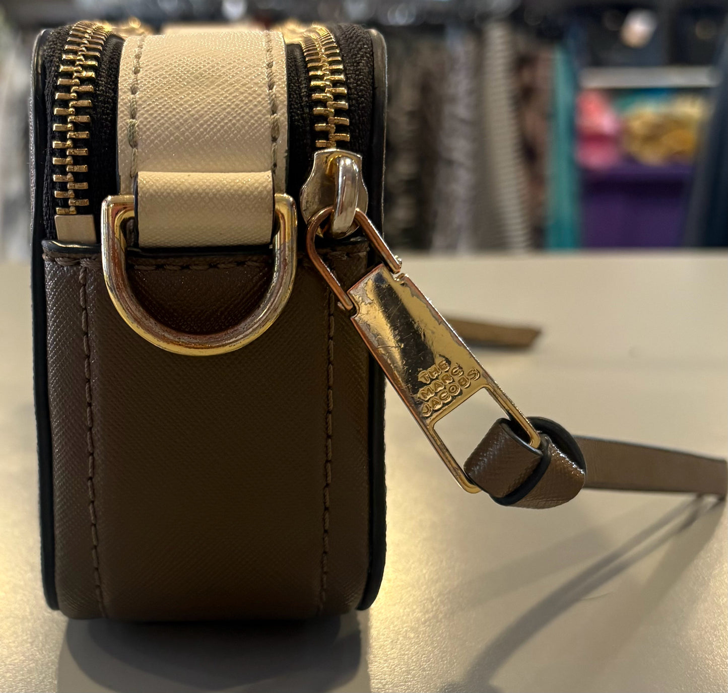 Marc JACOBS The Snapshot Bag in Camel Multicolor