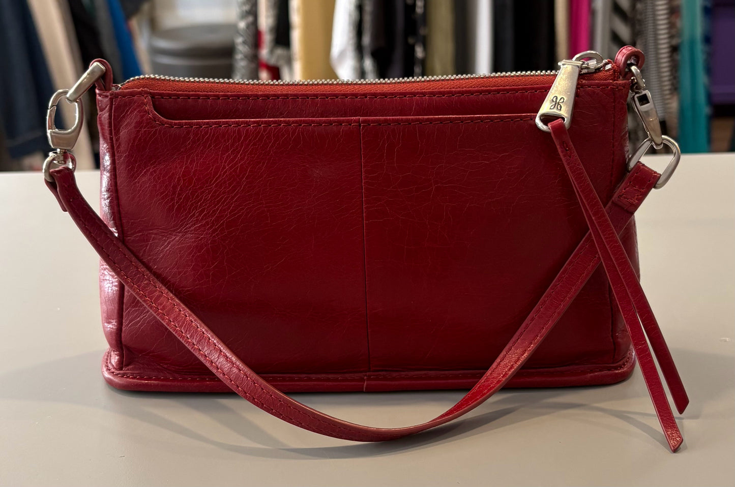 HOBO International Cadence Cardinal Convertible Leather Crossbody