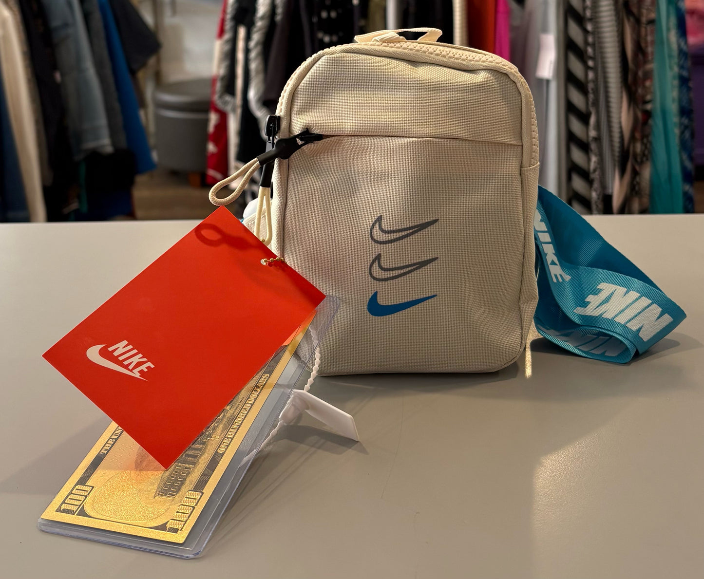 NWT Nike White & Blue Unisex Shoulder Crossody Bag