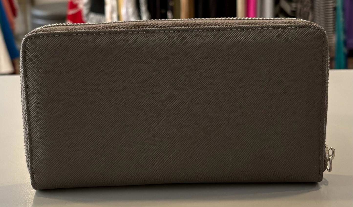 Steve Madden Grey Zip Around Wallet