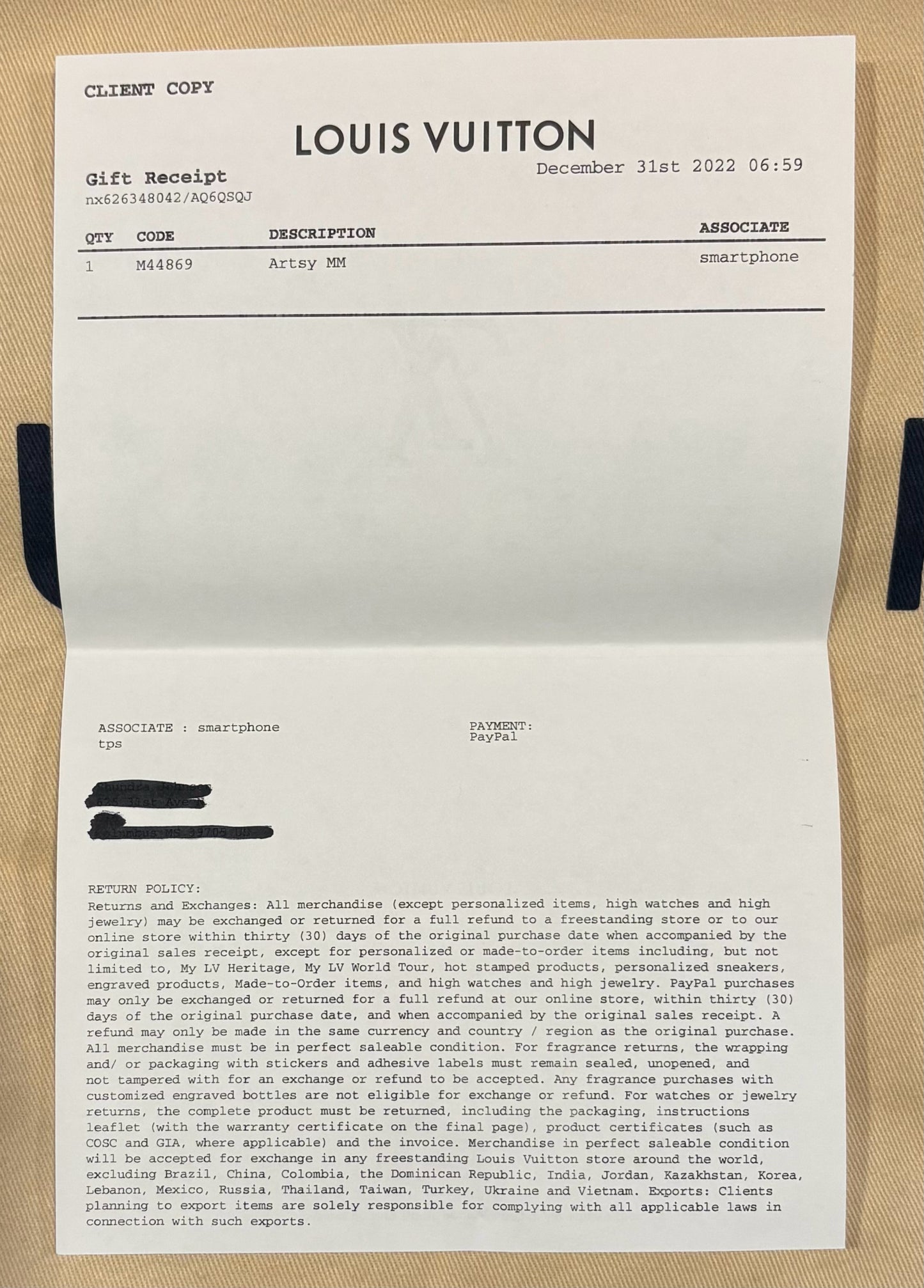 NEW RARE Entrupy Certified Louis Vuitton Artsy MM Monogram Handbag