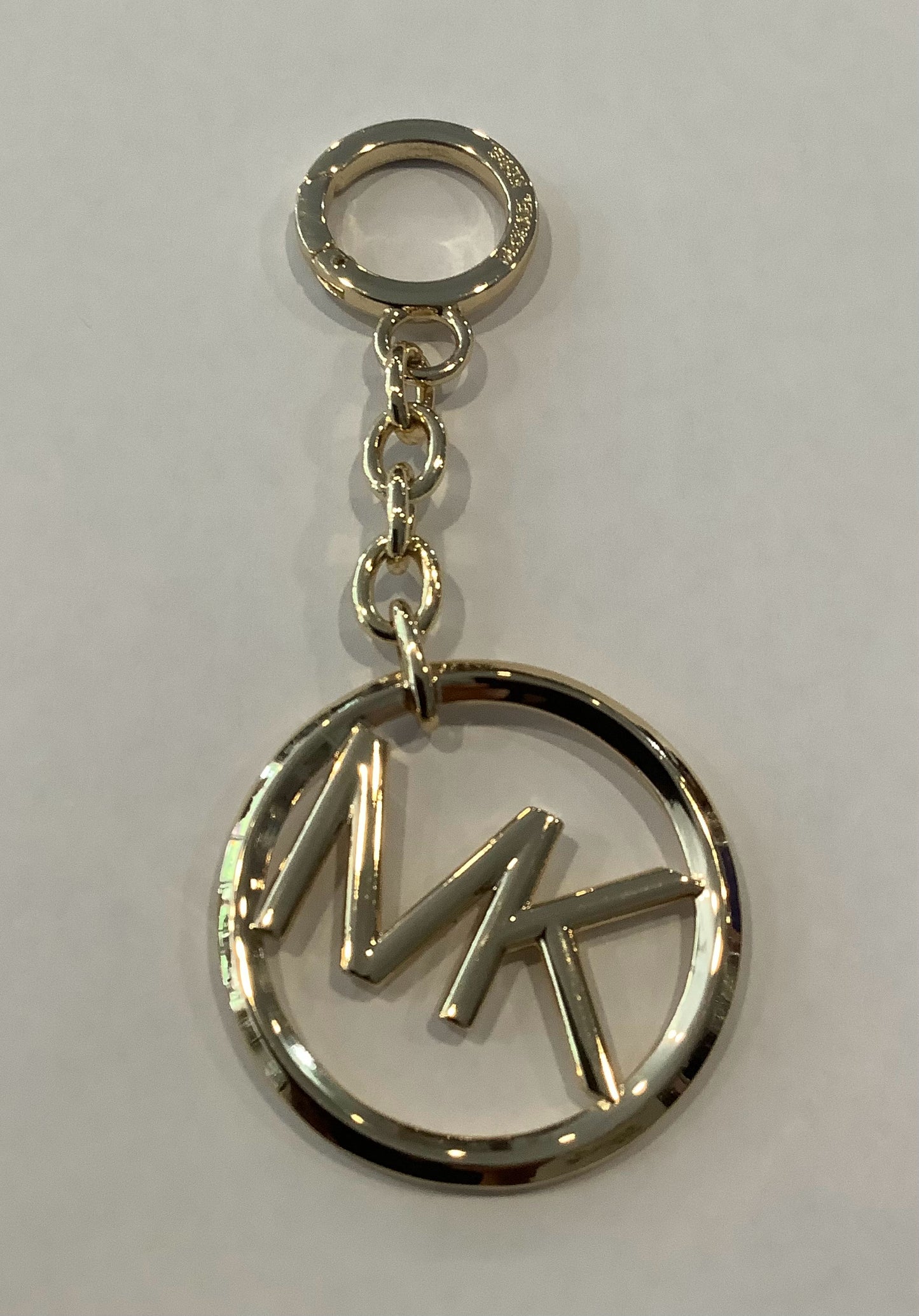 Michael Kors Gold MK Logo Charm Keychain