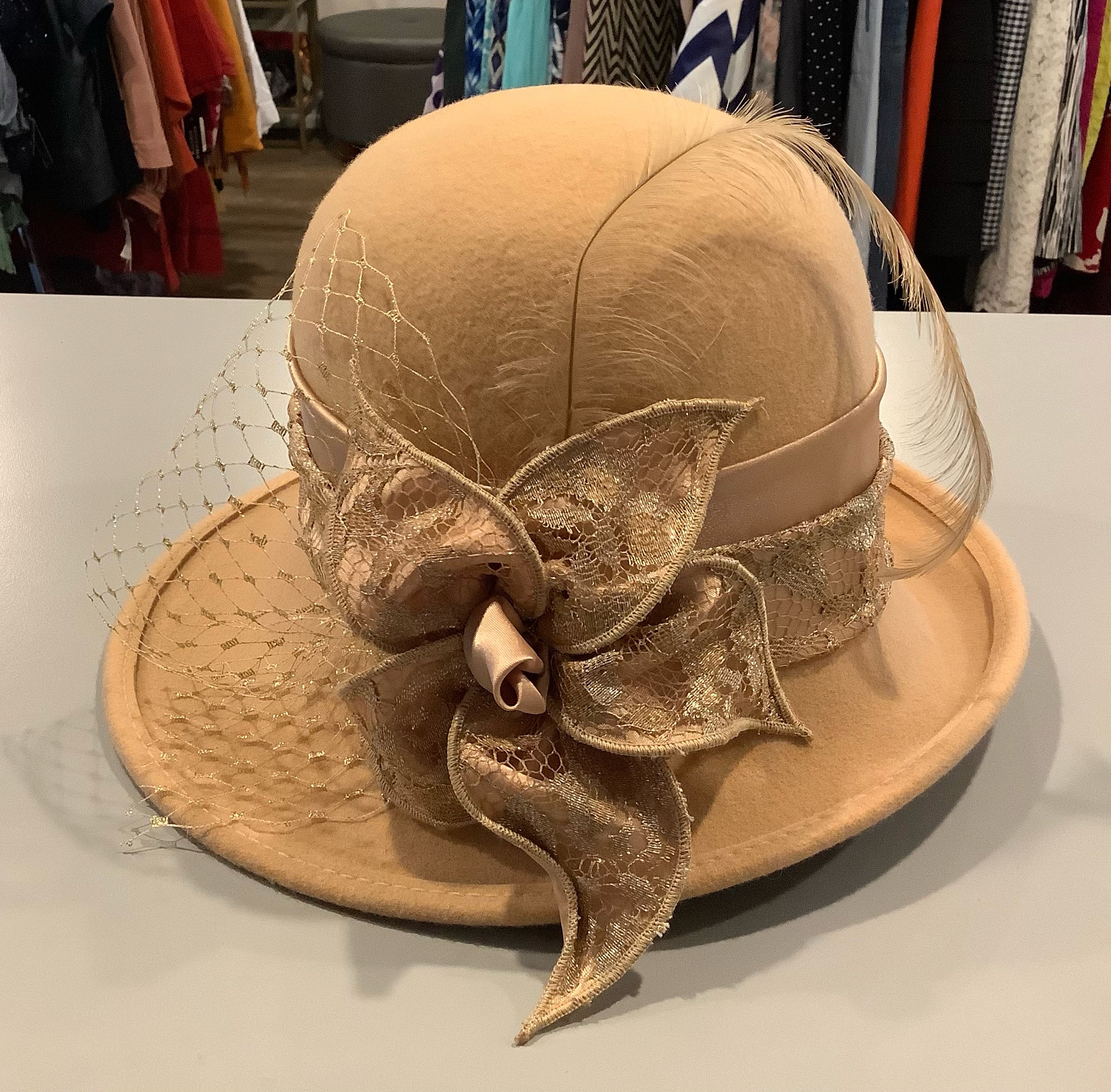 Beautiful Church/Dress Hat by Tango Organza Church Hat Wedding Tea Party Derby Hats for Elegant  main image 2