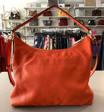 Load image into Gallery viewer, Michael Kors Aria Clementine Pebble Leather Large Shoulder Bag