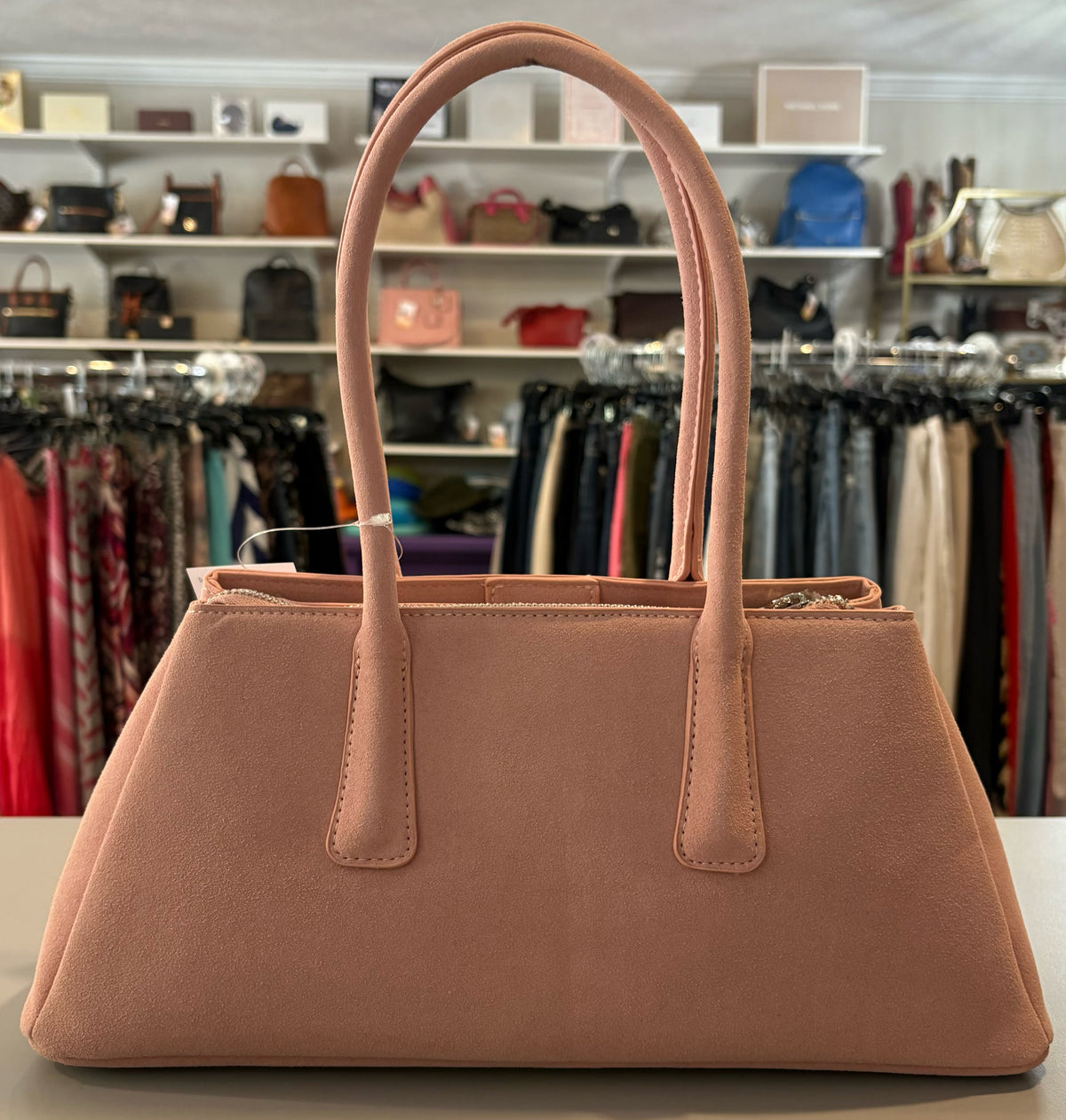 NWT Valentino Orlandi Pink Faux Suede Handbag