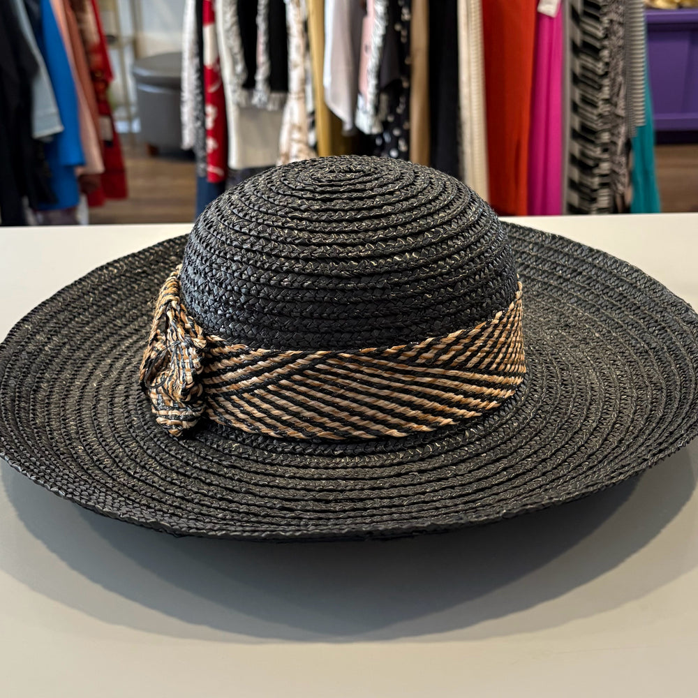 Black & Brown Straw Hat