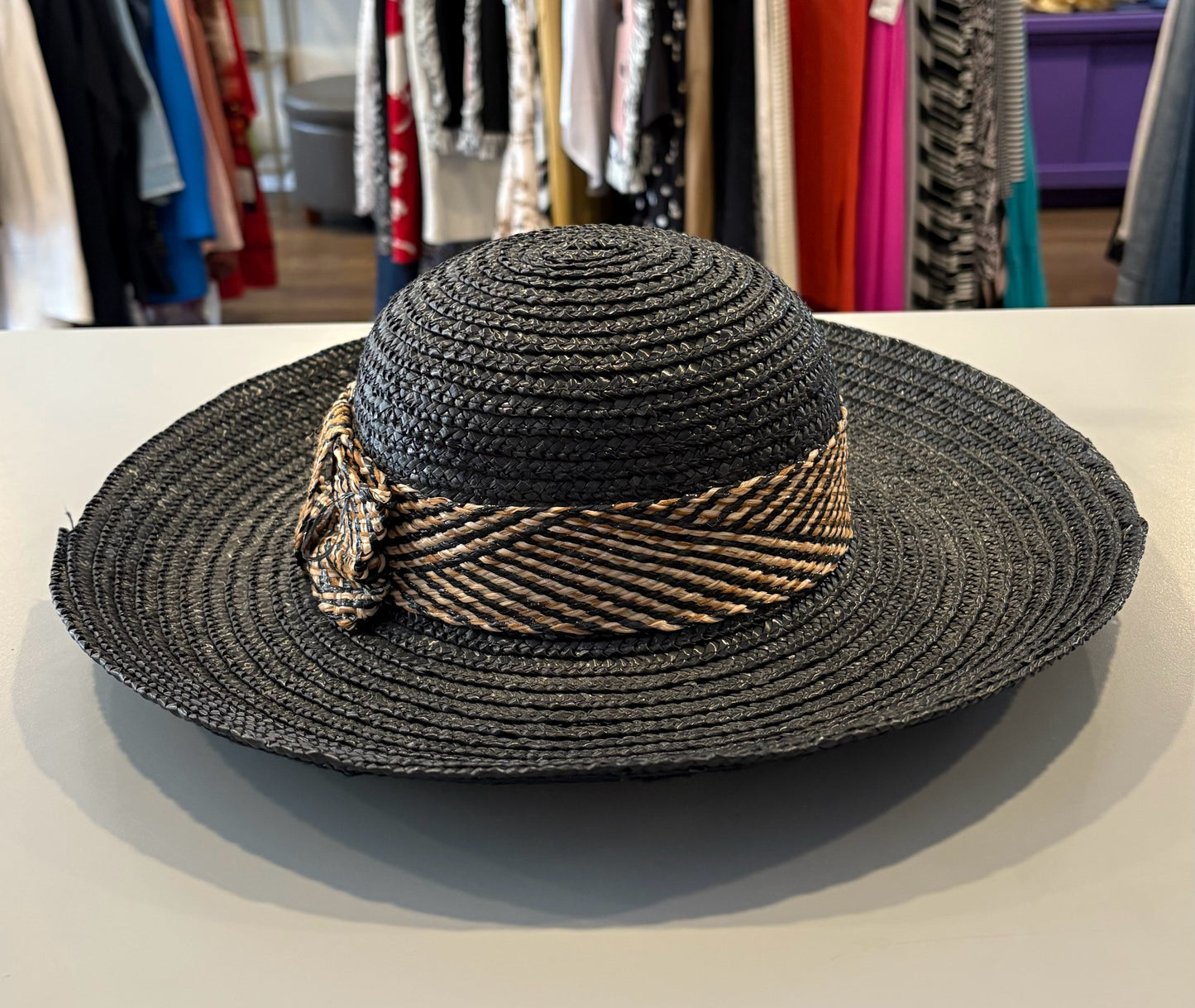 Black & Brown Straw Hat