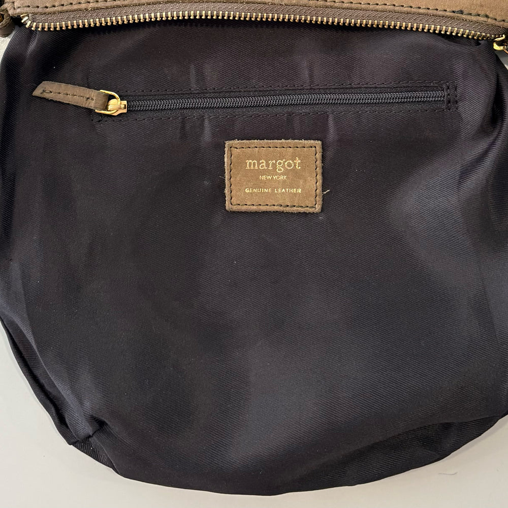 
                      
                        Margot NY Dark Brown Small Leather Adjustable Strap Crossbody with Tassel
                      
                    