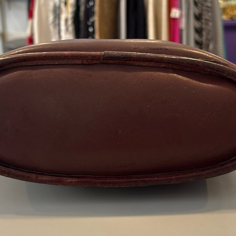 
                      
                        RARE Brighton Brown Leather Bucket Bag with Silver Heart Detailing
                      
                    