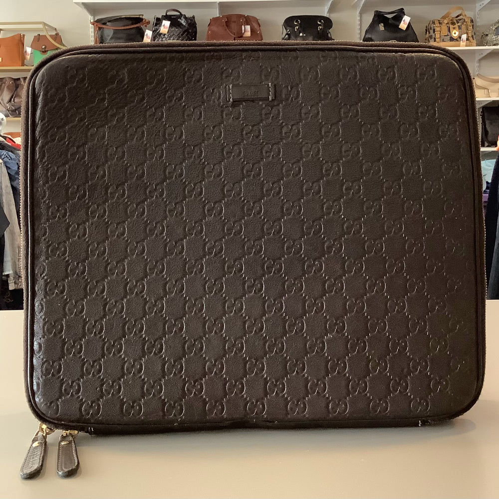 Gucci Guccissima Laptop Zip Around Case