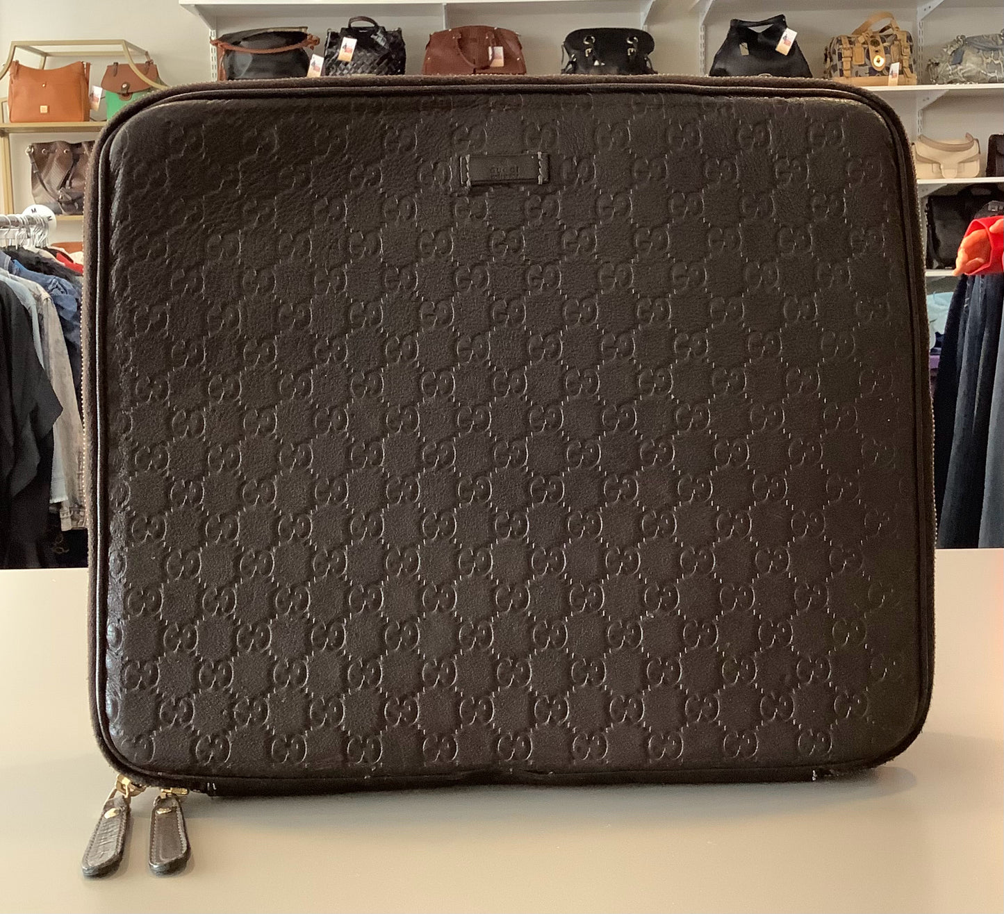 Gucci Guccissima Laptop Zip Around Case