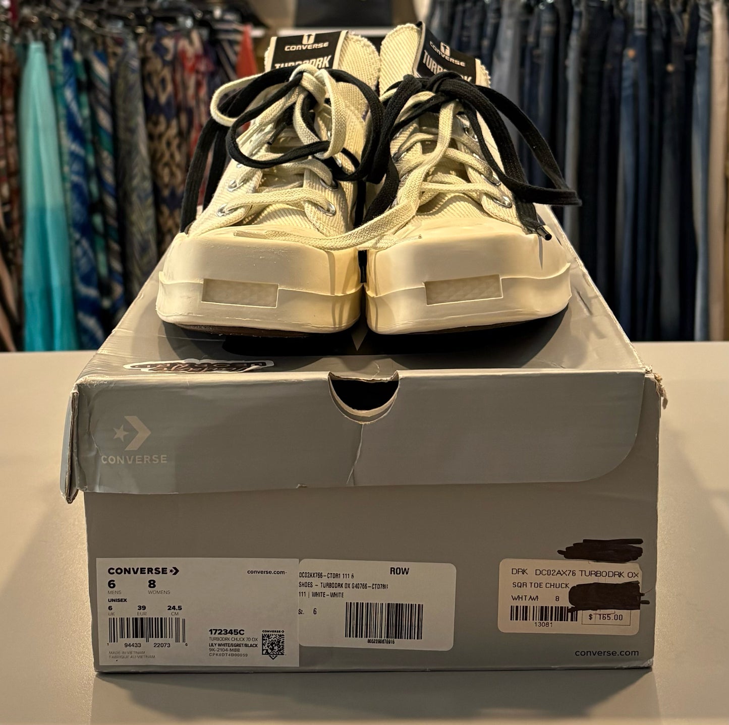 Converse x Rick Owens DRKSHDW Turbodrk Chuck 70 Lowtop Unisex Sneakers Mens Sz:6