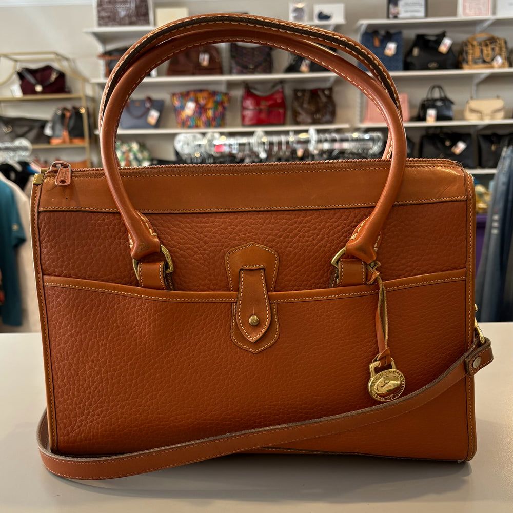 Vintage Dooney and Bourke Pebble Leather Awl Satchel