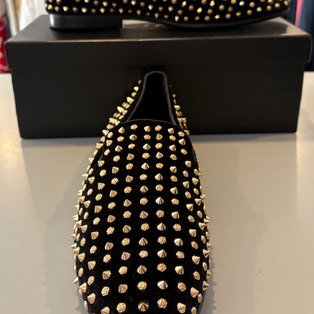 
                      
                        J75 by Jump Leopold Black + Gold Studded Slip on Dress Shoes Size: 12
                      
                    