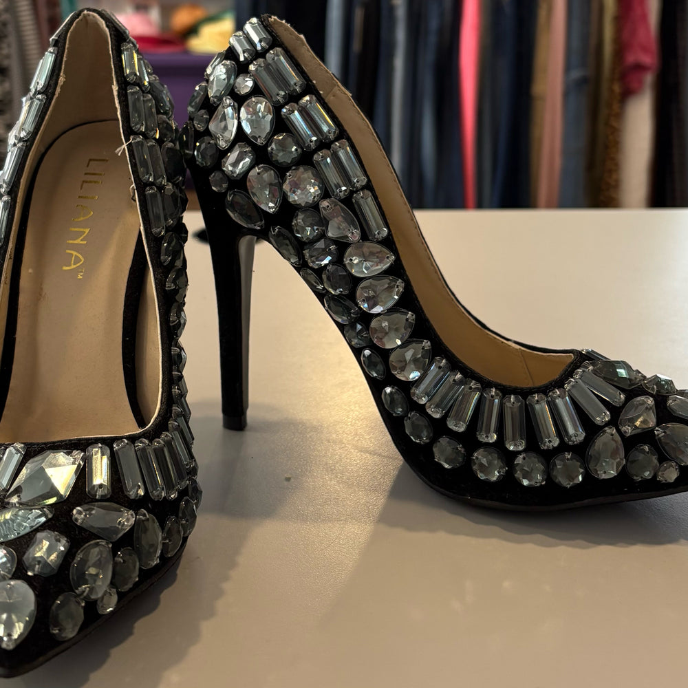 
                      
                        LILIANA Rhinestone Covered Heels 6.5
                      
                    