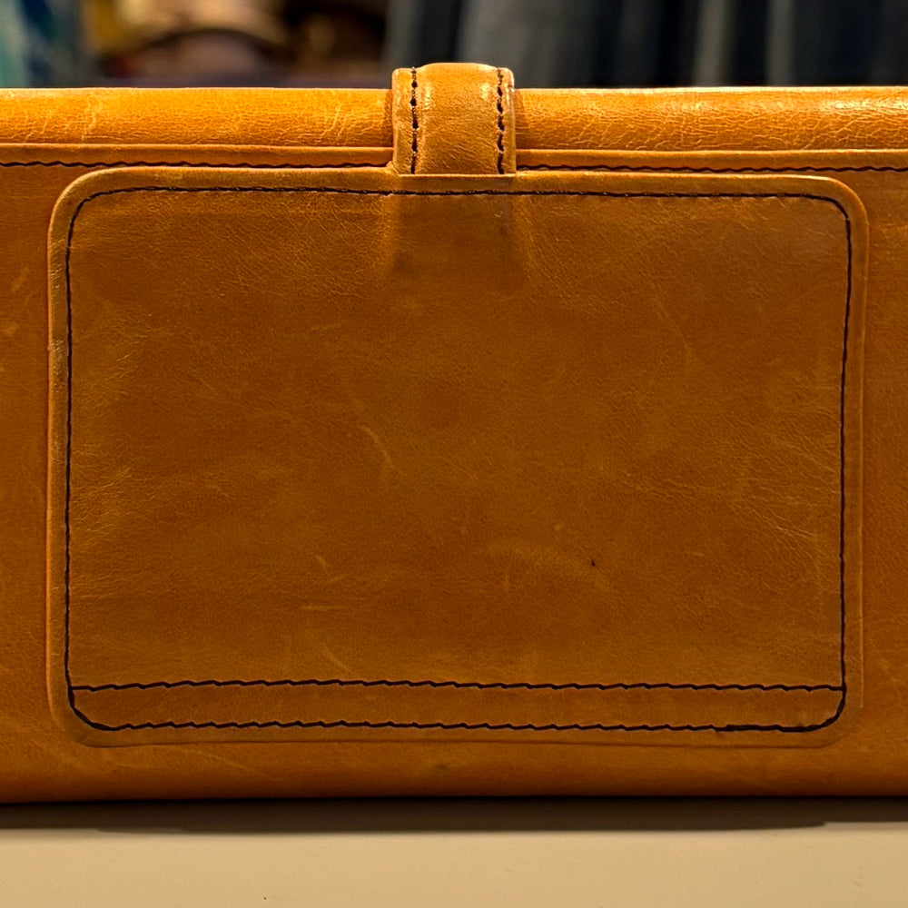 HOBO Orange/Mustard Yellow Leather Wallet
