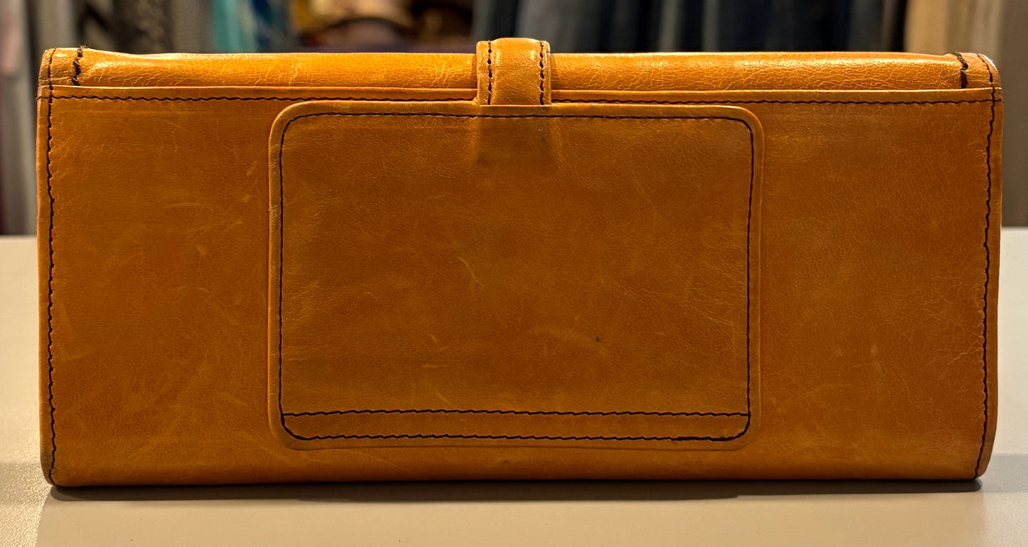 HOBO Orange/Mustard Yellow Leather Wallet
