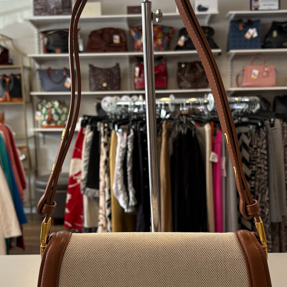 JW PEI Joy Brown Canvas Shoulder Bag