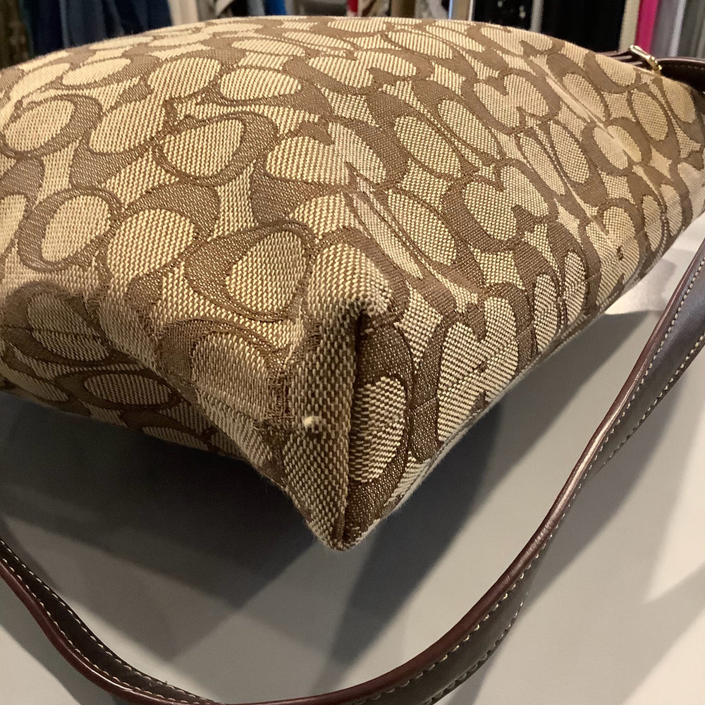 
                      
                        Coach Signature Jaquard Khaki Canvas File Crossbody SN:F58285
                      
                    