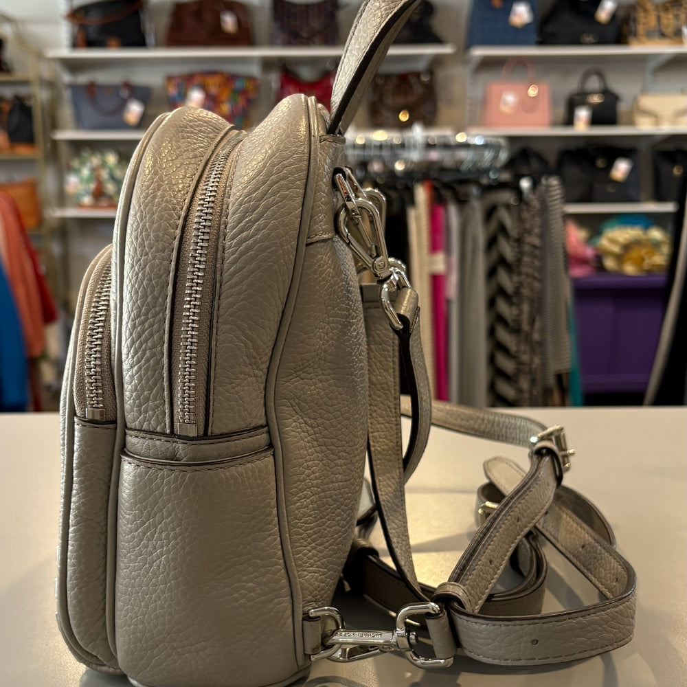 Michael Kors Abbey Pearl Grey Studded Extra Small Backpack