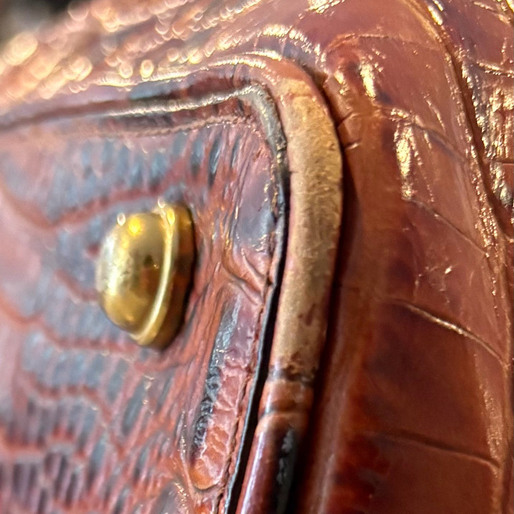 
                      
                        RARE Brahmin Trina Drawstring Embossed Handbag in Pecan Melbourne
                      
                    
