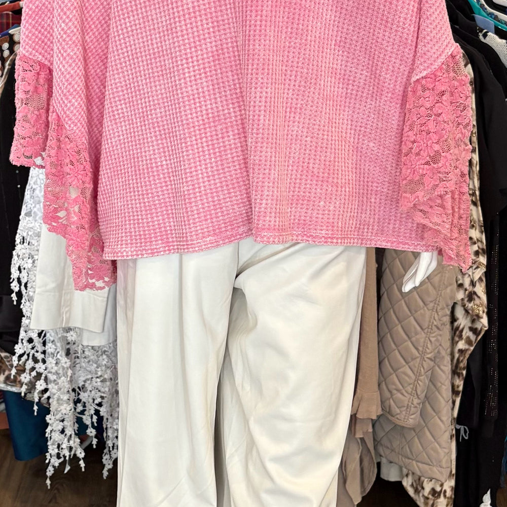
                      
                        NWT Blue Buttercup Pink Lace Poncho Sweater Size: M
                      
                    