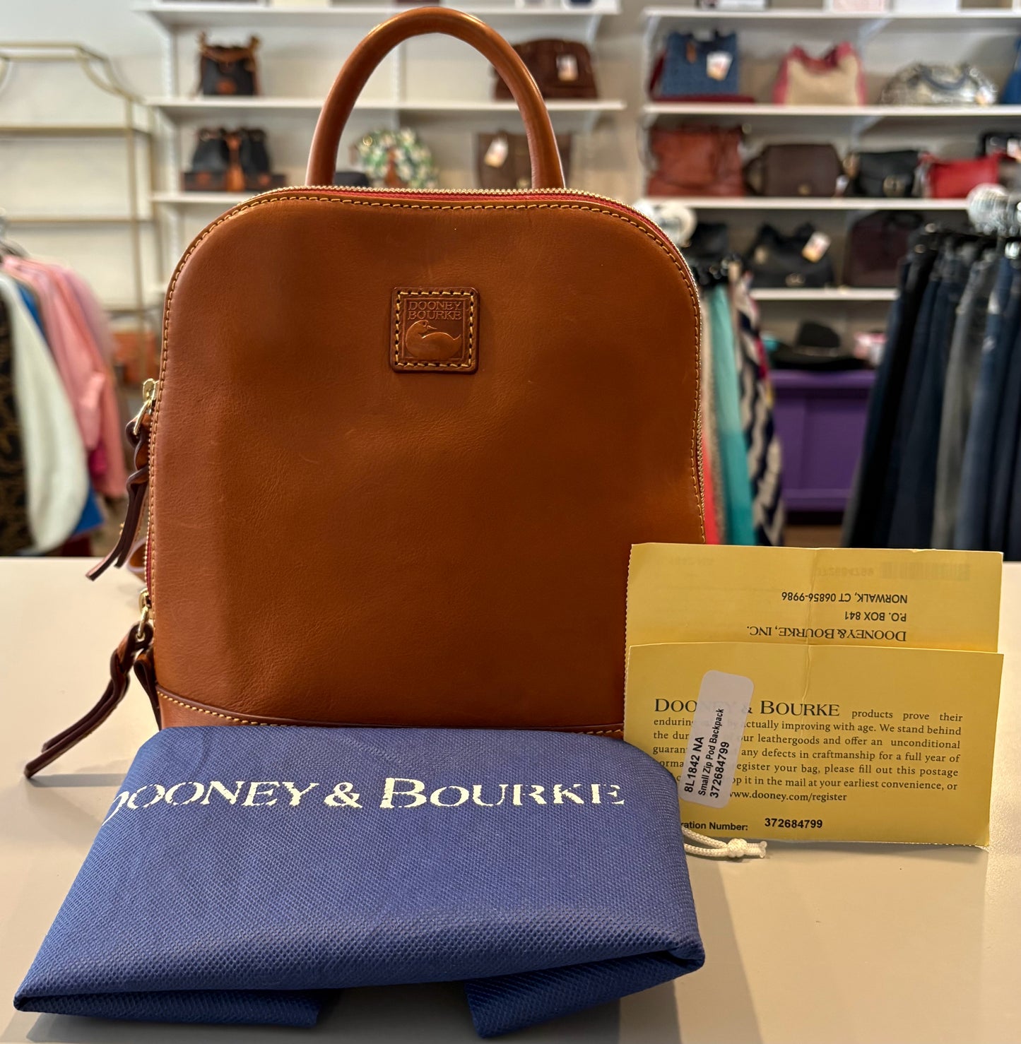 dooney and bourke backpack leather Florentine Zip Pod ILoveDooney Strap drop length 14 Nylon Flap Backpack Dooney