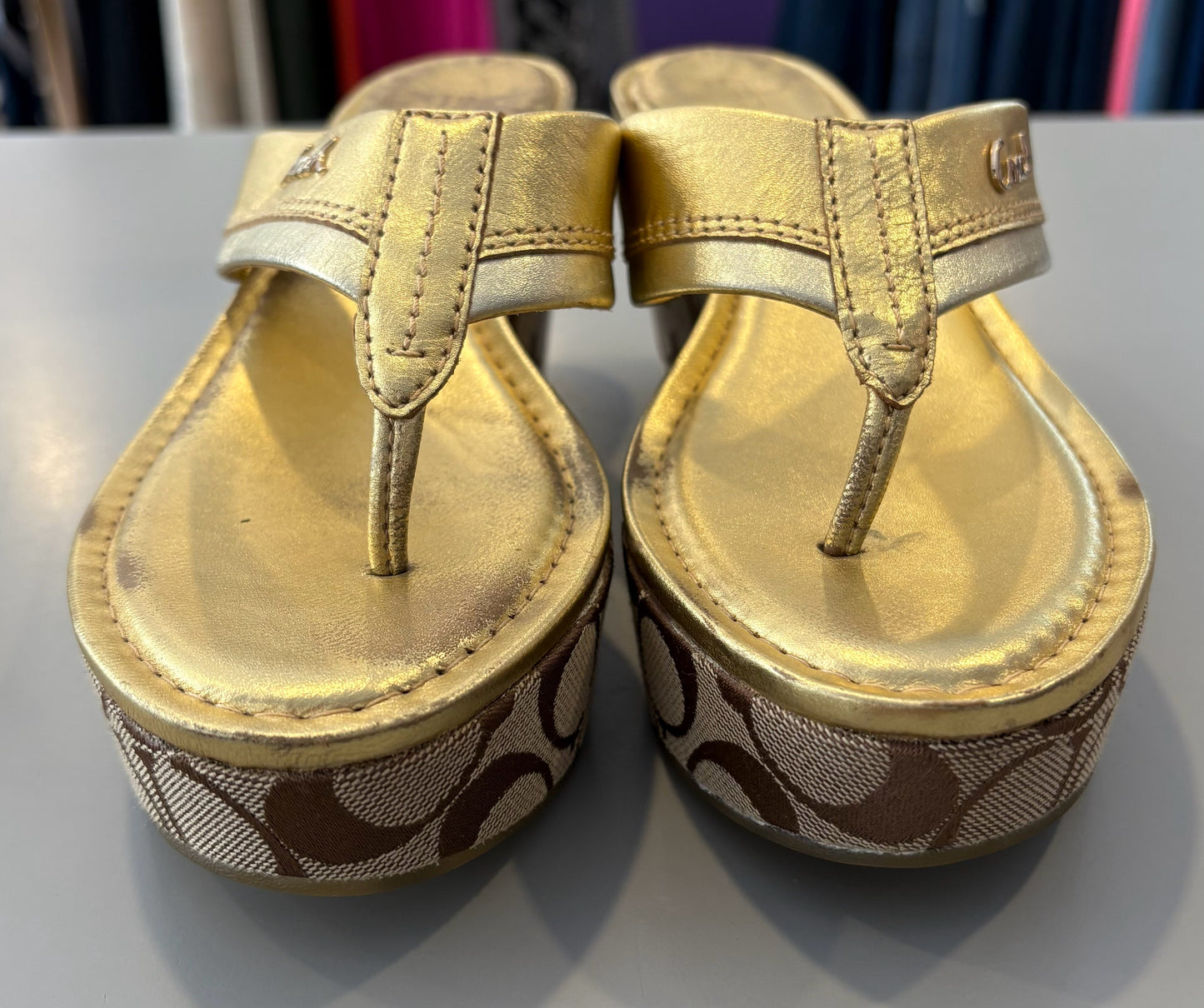 RARE Coach Jody Wedge Sandals Size:8B