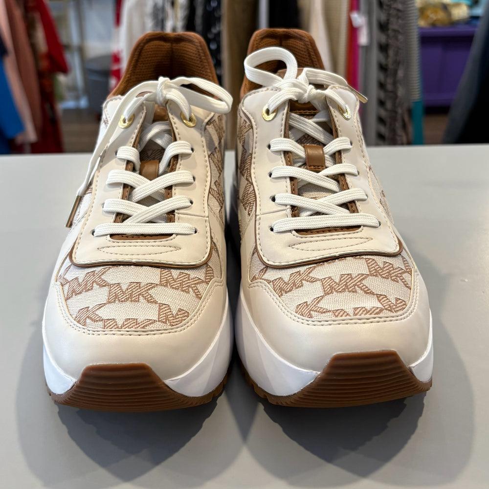 
                      
                        NWB Michael Kors Muse Trainer Mk Outline Jacquard in Light Cream Size:9M
                      
                    