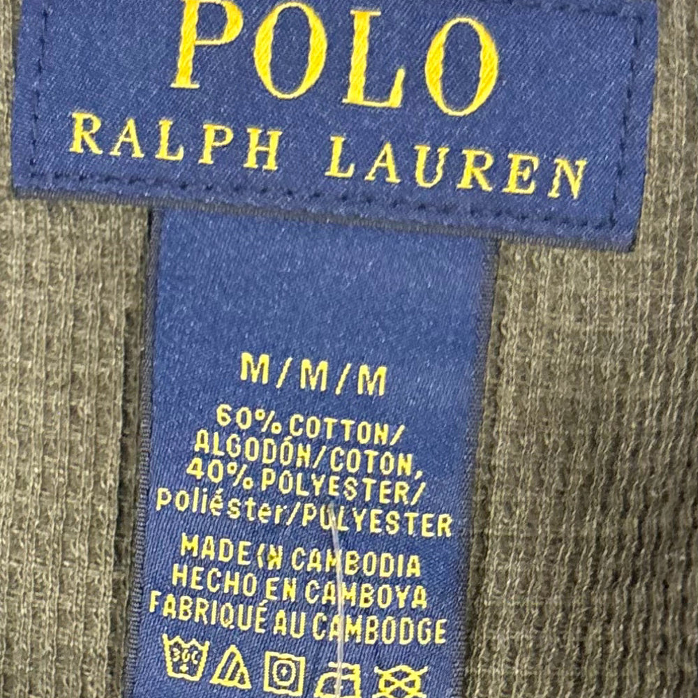 
                      
                        NWT POLO Ralph Lauren Men's Waffle Knit Olive Green Long Sleeve Shirt Size: M
                      
                    