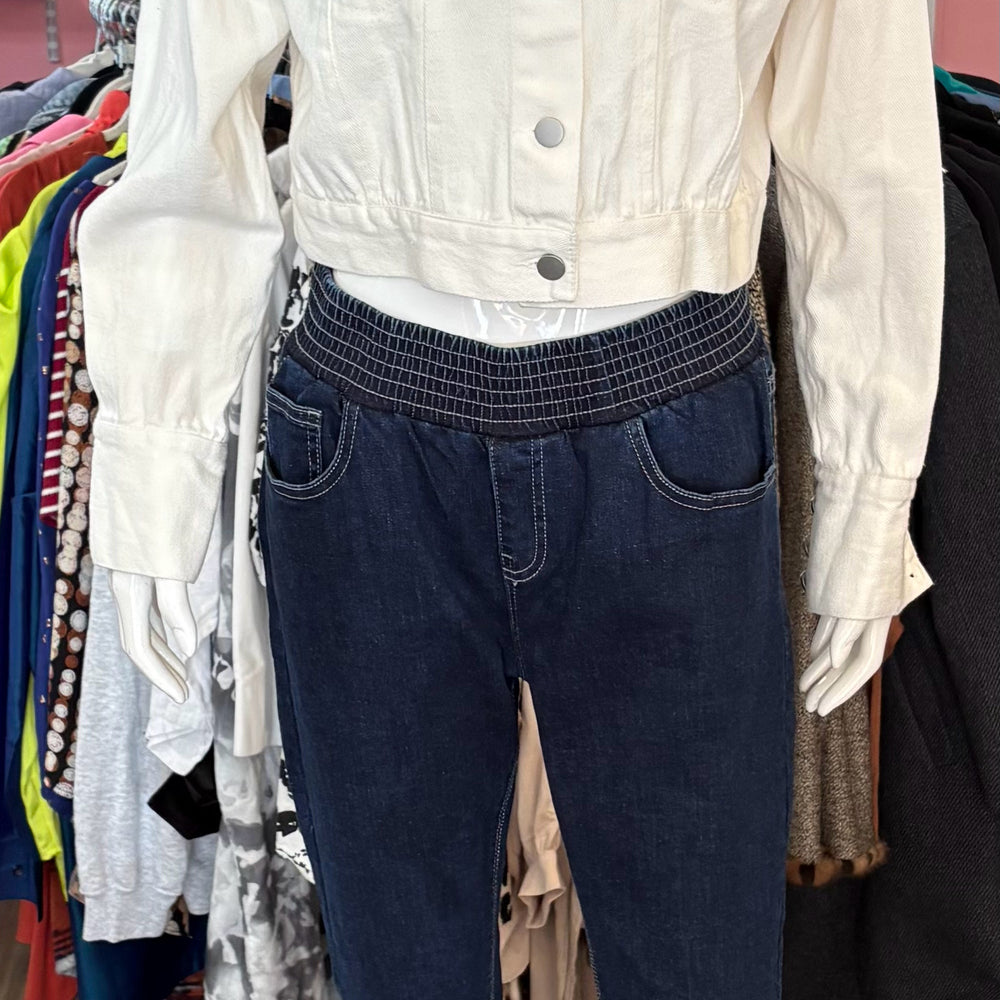 Chance Off White Pearl and Rhinestone embellished Jean Jacket Size: TU One Size)