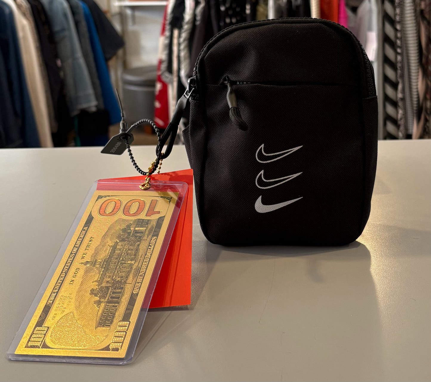 NWT Nike Black & Maroon Unisex Shoulder Crossody Bag