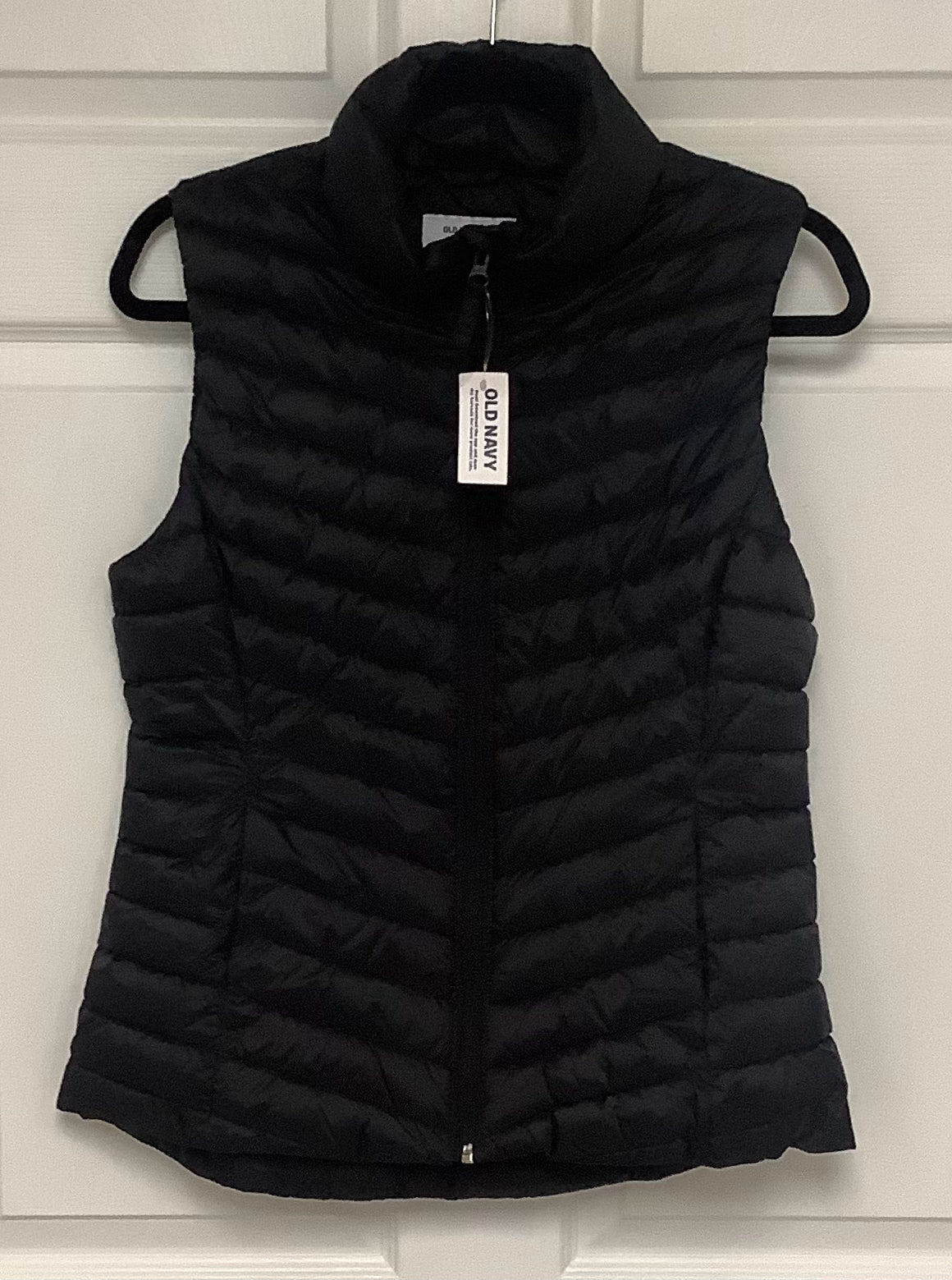 NWT OLD NAVY Black Sleeveless Water Resistant Puffer Jacket Sz:M