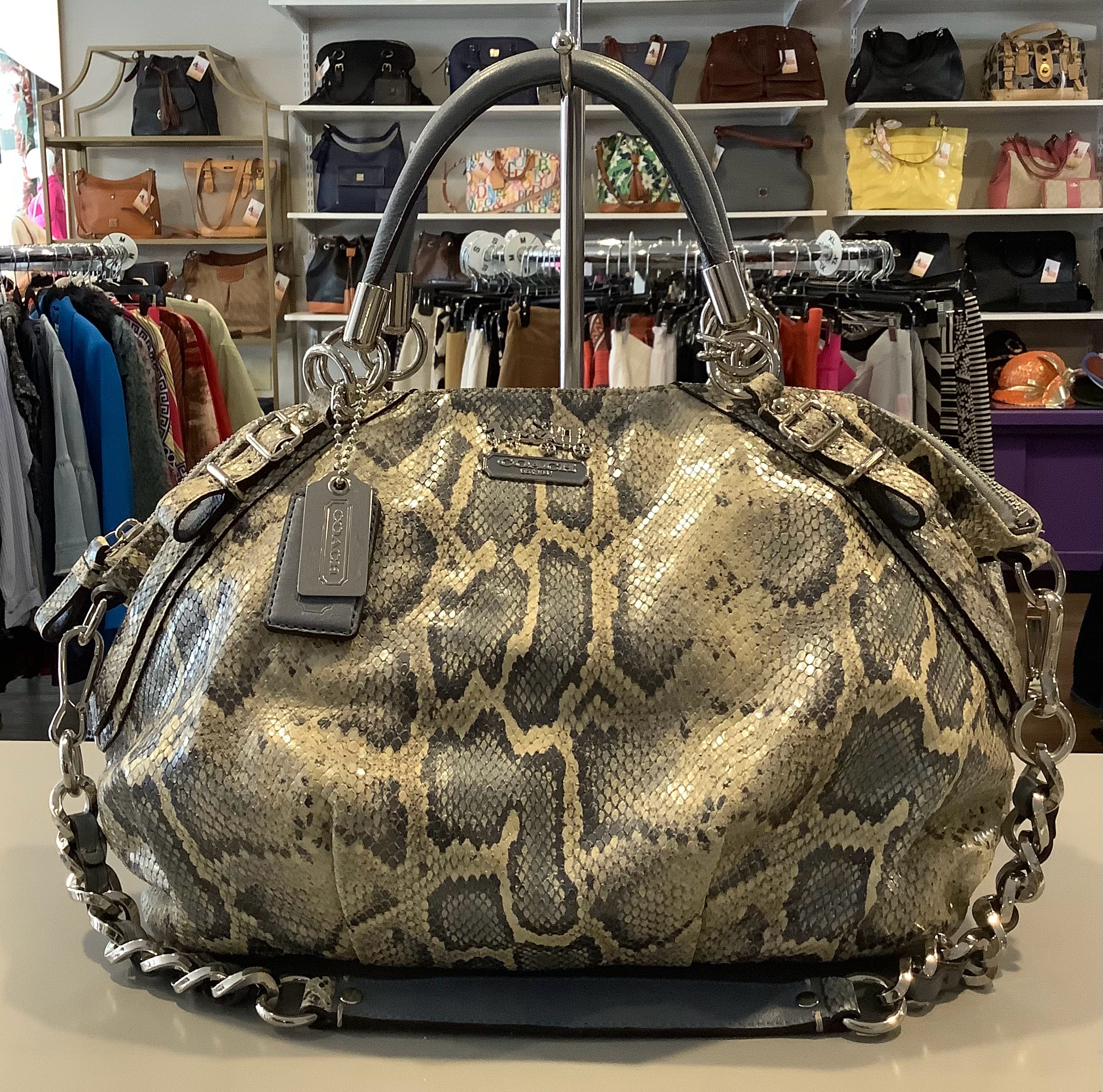 バッグ COACH One Shoulder Python Double Pocket 2d0759b23c1a4761b943a9e7e81c23