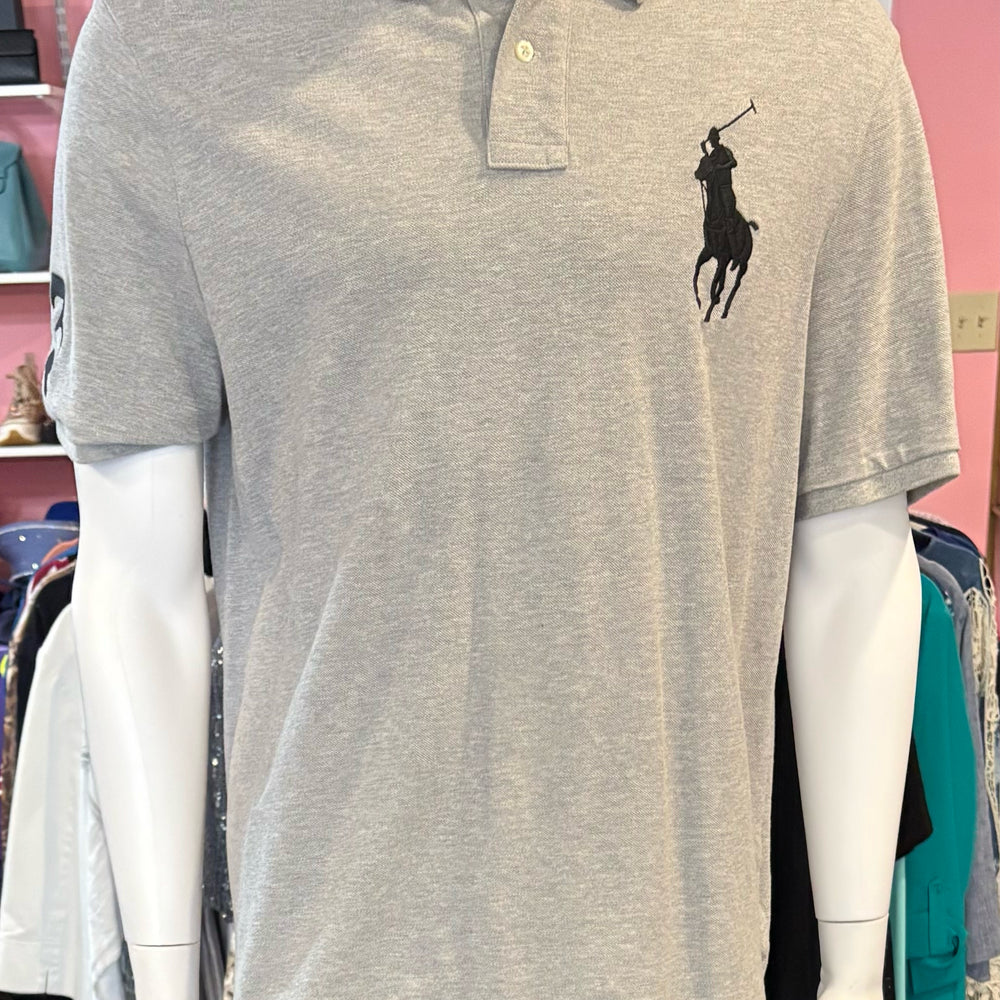 Polo Ralph Lauren Big Pony Classic Fit Grey Men's Polo Shirt Size: XL