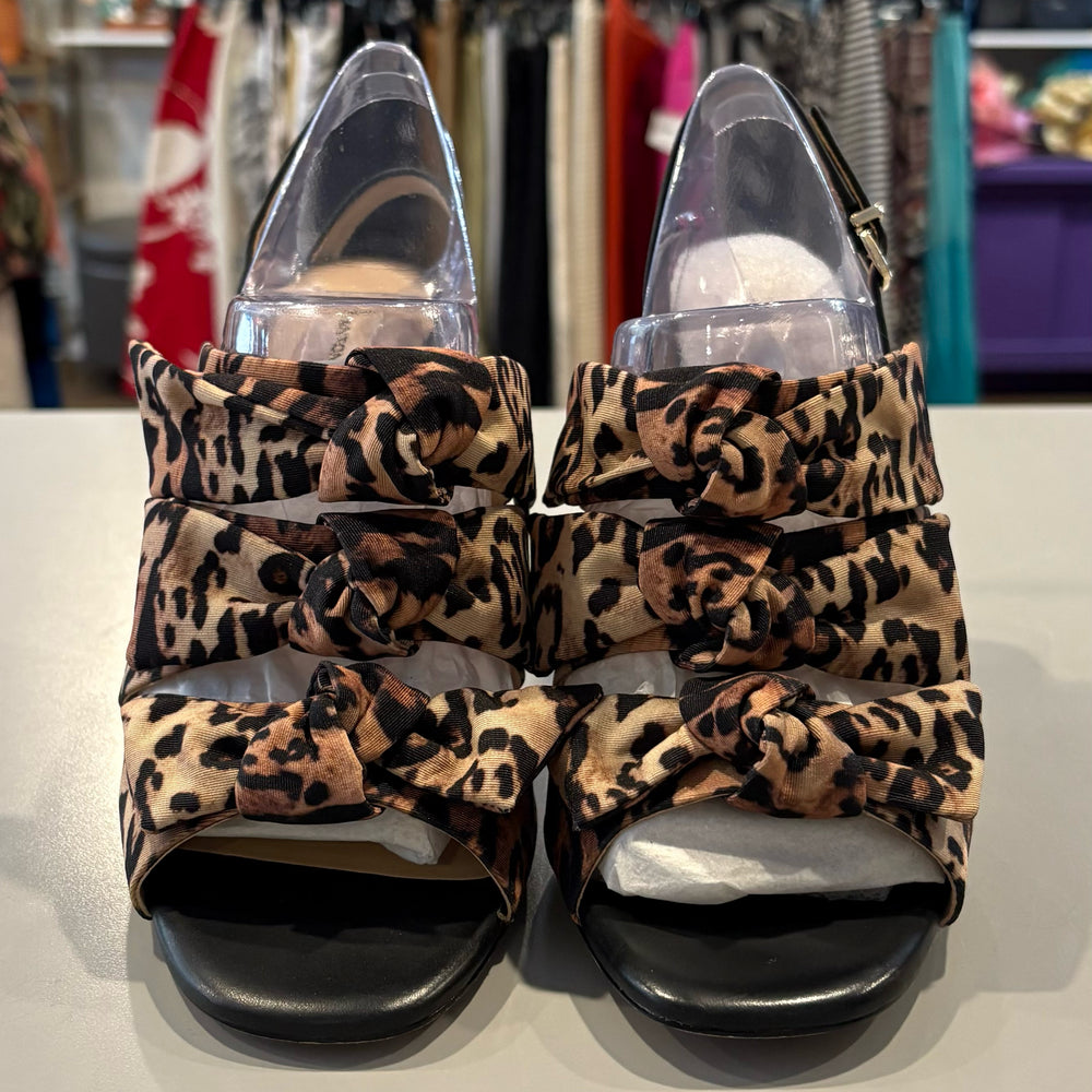 NWB Antonio Melani Vilda Golden Malt & Black Heels Size:8M