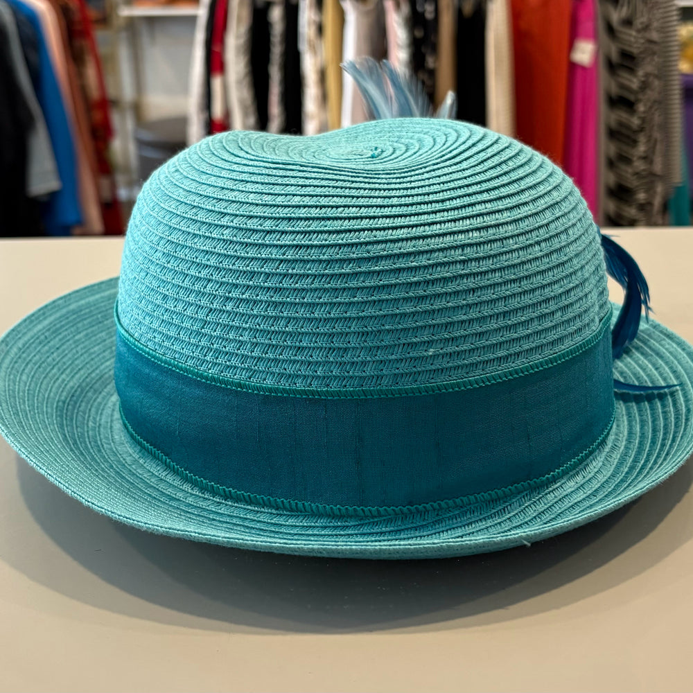 
                      
                        Uno Alla Volta Turquoise Dress Hat
                      
                    