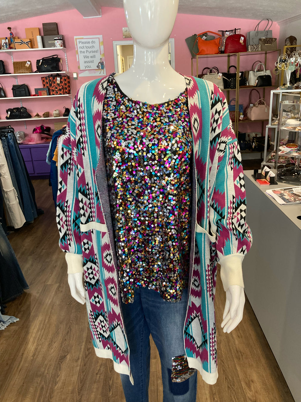 Size XL Crazy Train Cardigan
