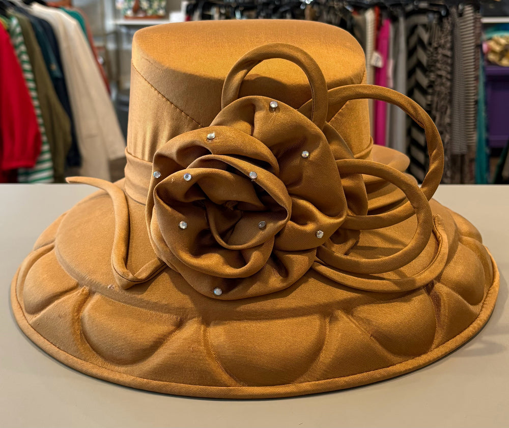 Perche Couture Deep Gold Church Hat