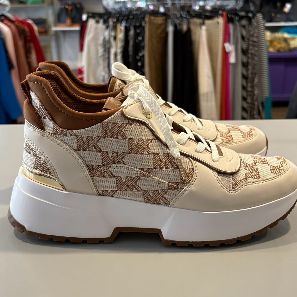 
                      
                        NWB Michael Kors Muse Trainer Mk Outline Jacquard in Light Cream Size:9M
                      
                    