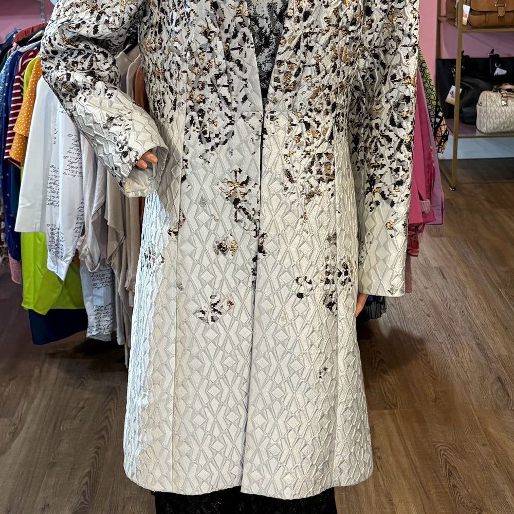 
                      
                        St. John Collection Metallic Pixelated Jacquard Topper Jacket & Dress Set Sz:14
                      
                    