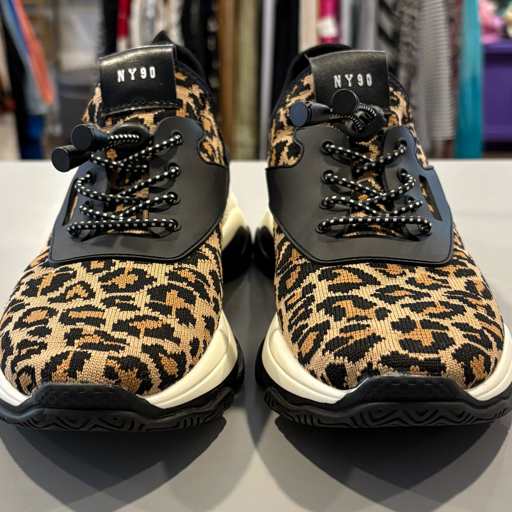 Steve Madden Myles NY90 Leopard Print Sneakers Size:8.5M