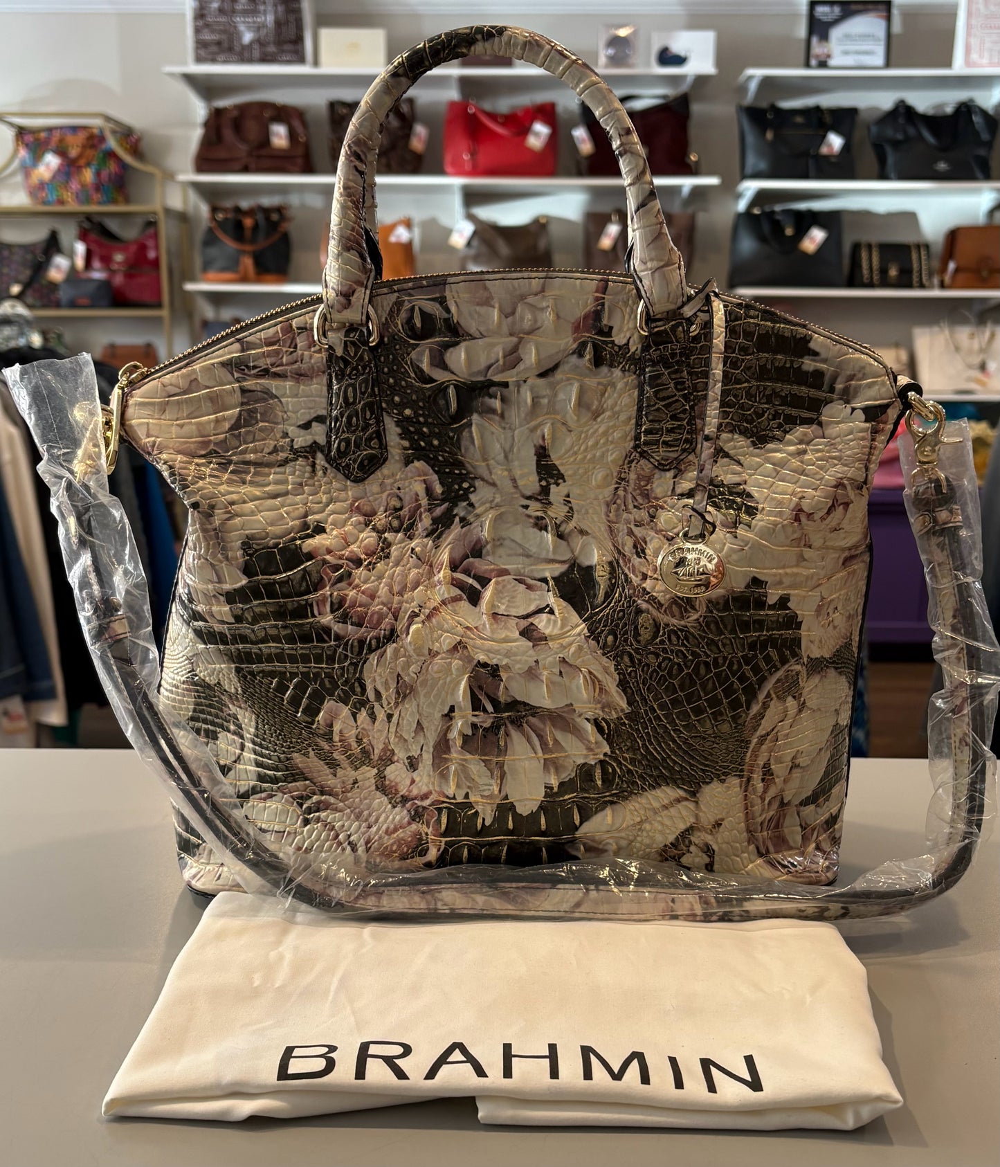 RARE Brahmin Eden Garland Melbourne Large Duxbury Satchel