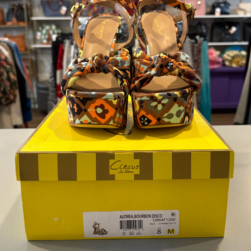 NWB Circus NY by Sam Edelman Audrea Bourbon Disco Platform Heels Size:8M