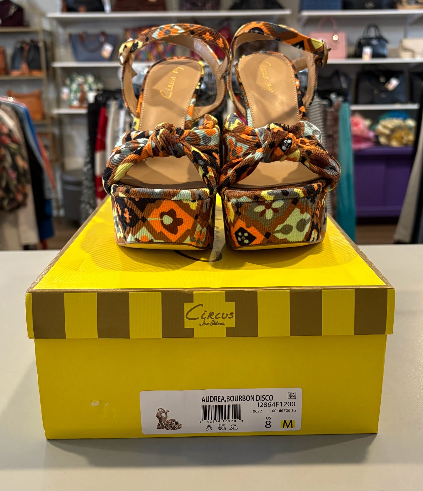 NWB Circus NY by Sam Edelman Audrea Bourbon Disco Platform Heels Size:8M