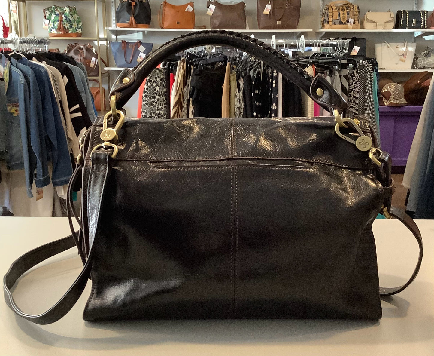 HOBO Black Leather Shoulder Bag/Crossbody