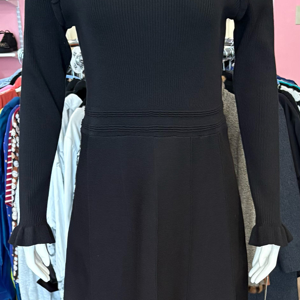 NWT Nina Leonard Black Sweater Dress Size: M