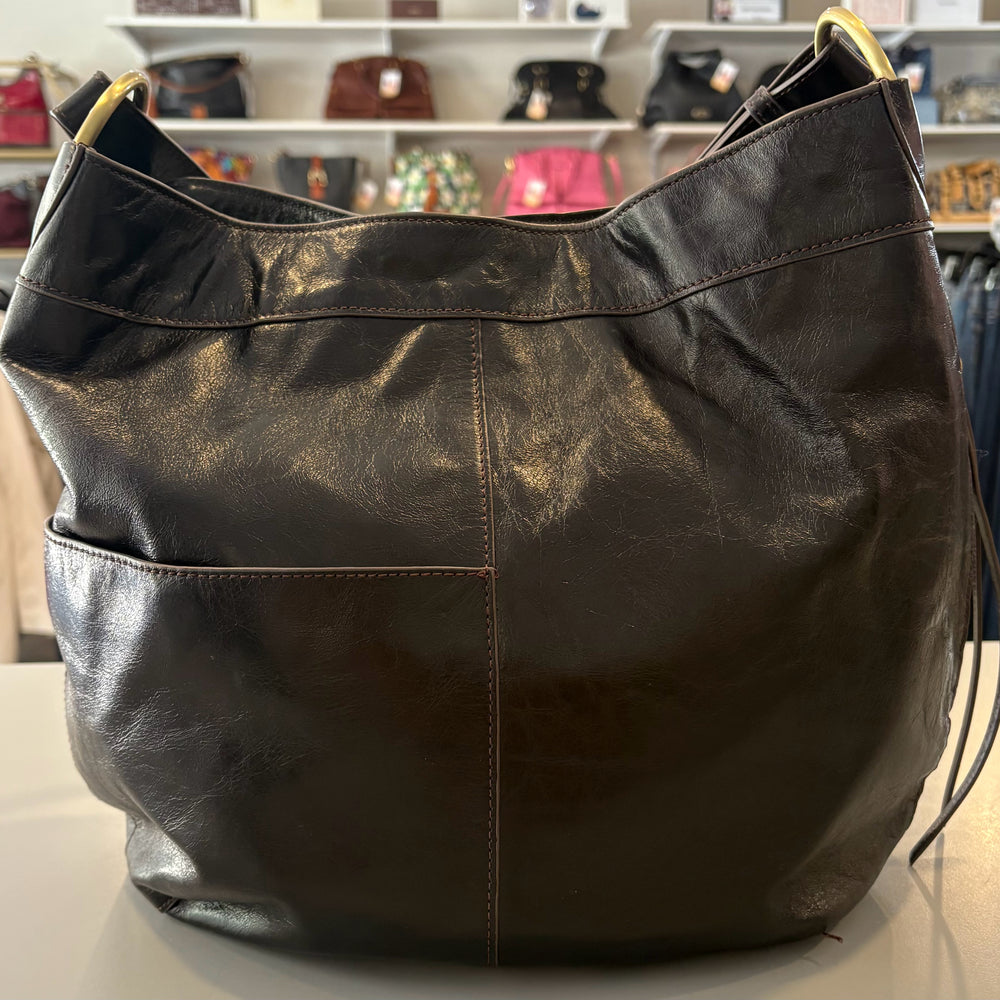 HOBO International Black Leather Shoulder Bag