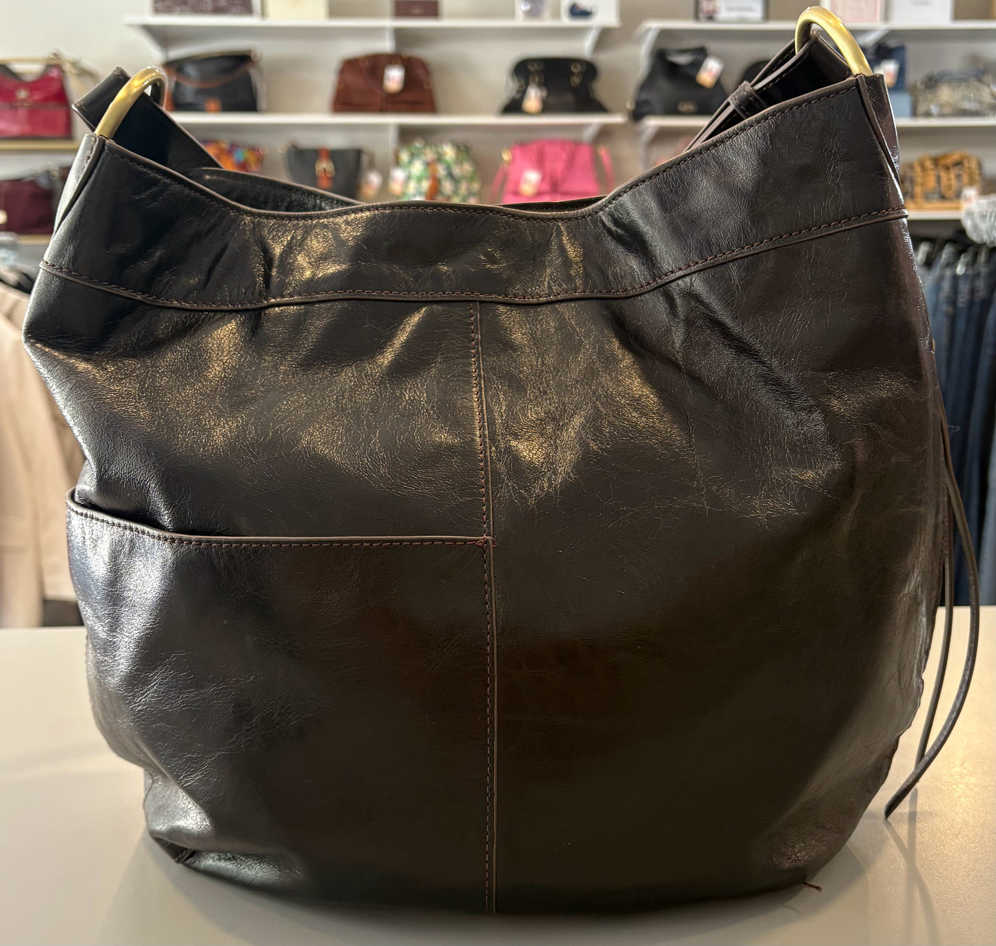 HOBO International Black Leather Shoulder Bag