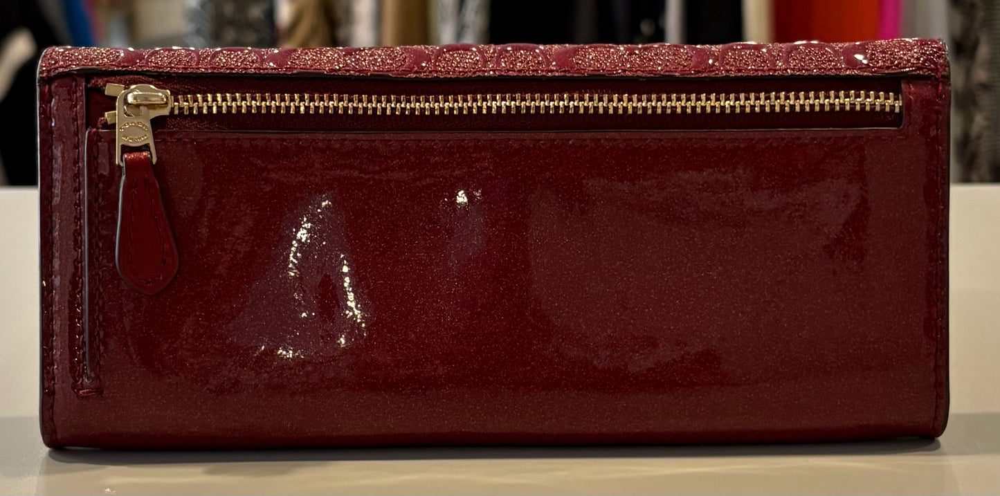 RARE Coach Soft Wallet In Cherry SN:F26814
